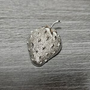 Vintage Silver Strawberry Brooch
